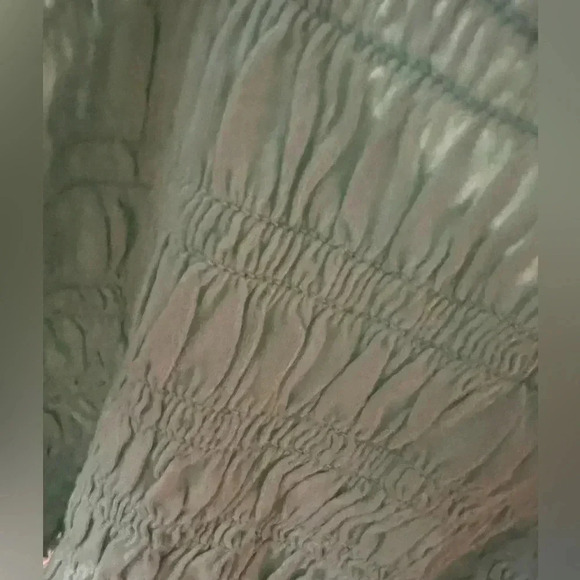 American eagle smocked crop top tank mint green medium lightweight juniors girl - Picture 7 of 7